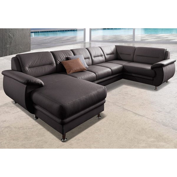 sit&more Wohnlandschaft Mailand U-Form, B: 312 cm, XXL-Couch mit Komfortpolsterung, optional Schlaffunktion, Liegefl. 122x247 cm, diverse Lederqualitäten
