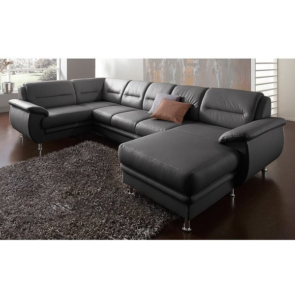 sit&more Wohnlandschaft Mailand U-Form, B: 312 cm, XXL-Couch mit Komfortpolsterung, optional Schlaffunktion, Liegefl. 122x247 cm, diverse Lederqualitäten