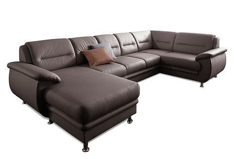 sit&more Wohnlandschaft Mailand U-Form, B: 312 cm, XXL-Couch mit Komfortpolsterung, mit Schlaffunktion, Liegefl. 122x247 cm, diverse Lederqualitäten – Bild 3 von 5