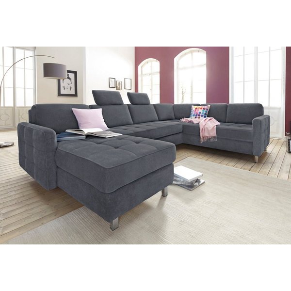 sit&more Wohnlandschaft Pablo U-Form, B: 292cm, wahlweise mit Schlaffunktion und Bettkasten