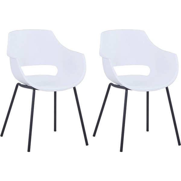SIT Schalenstuhl Exeter 2er Set mit Metallgestell im modernen Design (Set, 2 St), Ergonomische Sitzschale mit modernem Cut-Out im Rücken