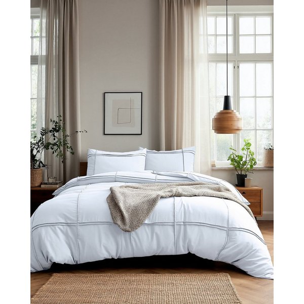 Sitheim® Bettwäsche Washed Tufted Bettbezug, Mikrofaser, 3 teilig