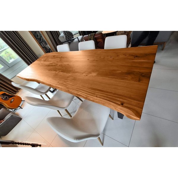 Sitheim® Esstisch PHOENIX Massiver Baumstamm Esstisch 180/200/220cm Akazie 3,5cm (2-St), mit natürlicher Baumkante