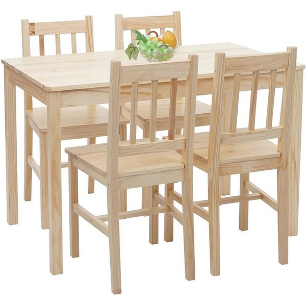MCW Sitzgruppe MCW-F77-S, (5-tlg), Landhausstil, Stabile Konstruktion