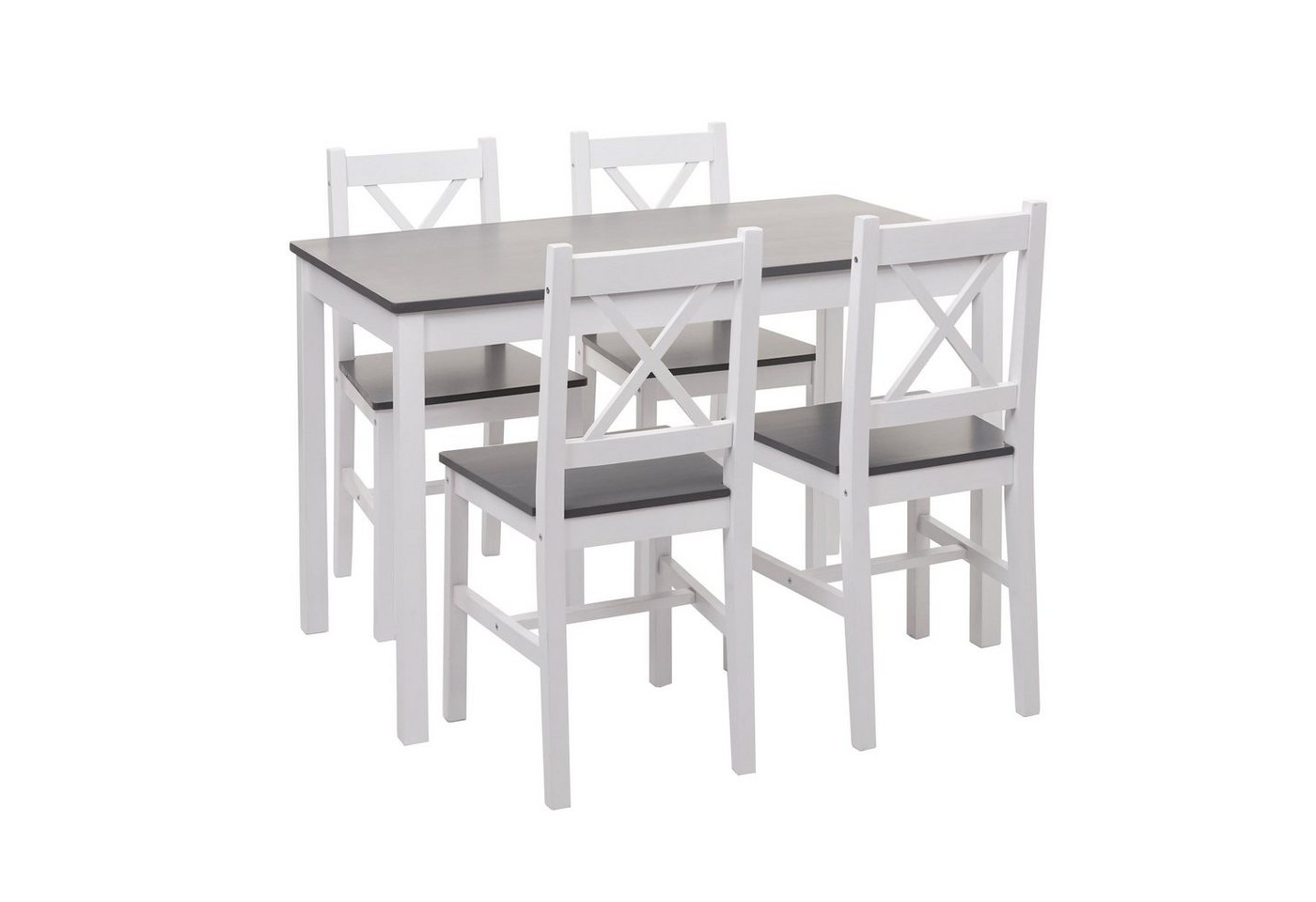 MCW Sitzgruppe MCW-F77-S, (5-tlg), Landhausstil, Stabile Konstruktion – Bild 2 von 5