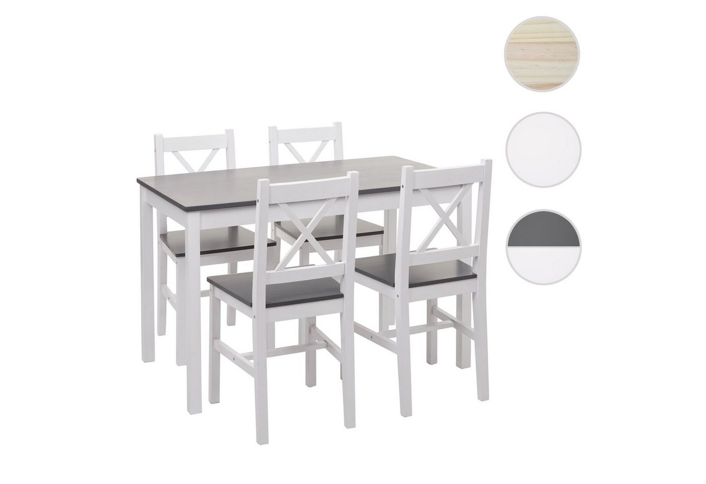 MCW Sitzgruppe MCW-F77-S, (5-tlg), Landhausstil, Stabile Konstruktion – Bild 3 von 5