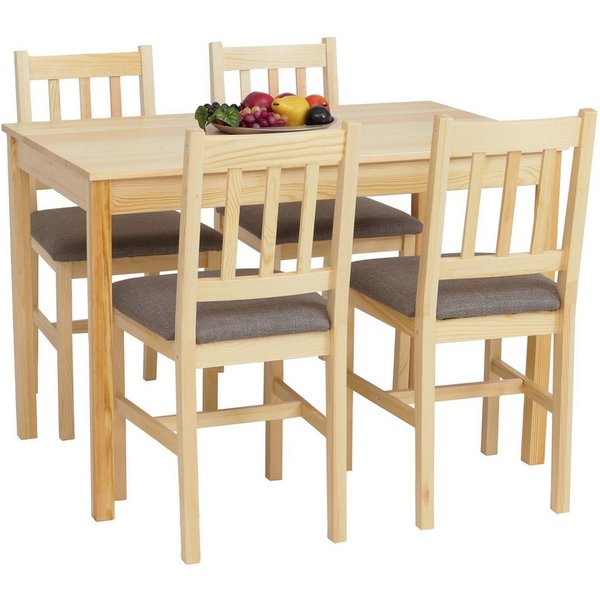 MCW Sitzgruppe MCW-F77-SMP, (5-tlg), Stabiler Tisch mit pflegeleichter Oberfläche