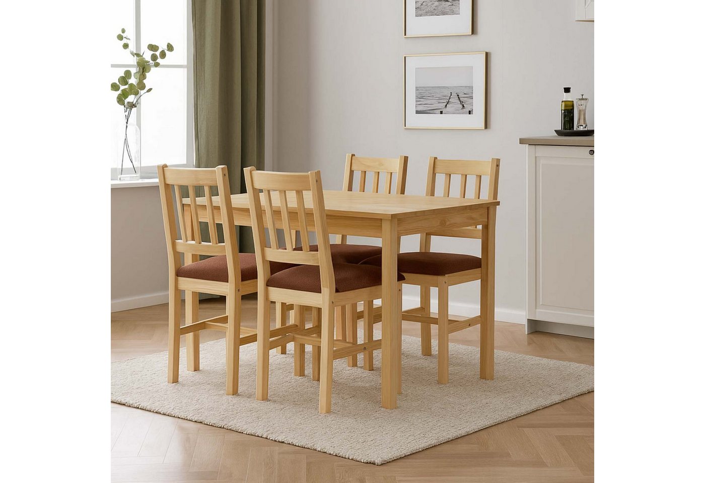 MCW Sitzgruppe MCW-F77-SMP, (5-tlg), Stabiler Tisch mit pflegeleichter Oberfläche – Bild 5 von 5