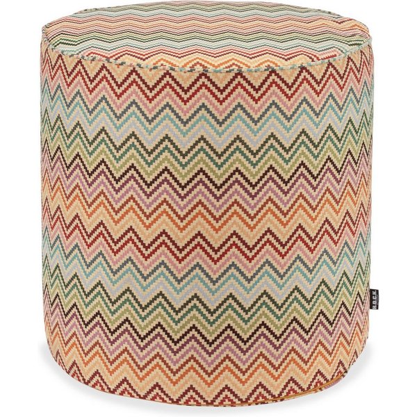 H.O.C.K. Sitzhocker H.O.C.K. Maribel Outdoor Hocker Pouf rund mit Keder ø45x45cm multi, Hocker, Sitzhocker, Pouf Hocker, Barhocker - wetterfest, vielseitig