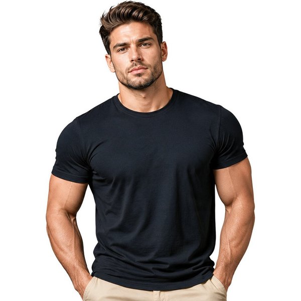 Sitztgut T-Shirt Soft Comfort – weich, körpernah an Brust und Armen, locker am Bauch (1-tlg) Körpernah an Brust und Oberarmen,locker am Bauch,knitterarm