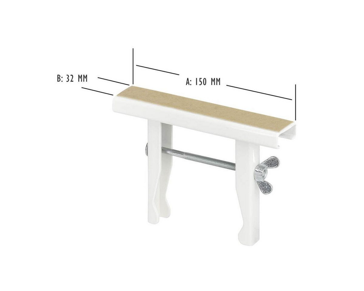 siwitec Heizkörperkonsole 2 x Universal-Heizkörperkonsole weiß 150 x 32 x 1,25 mm, vormontiert, (2-tlg) – Bild 2 von 5