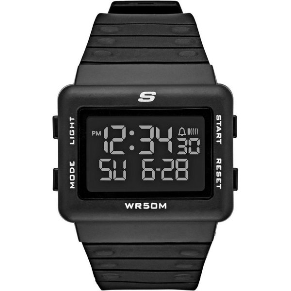 Skechers Chronograph LARSON SR1077, Quarzuhr, Armbanduhr, Herrenuhr, Silikonarmband, digital, Wochentag