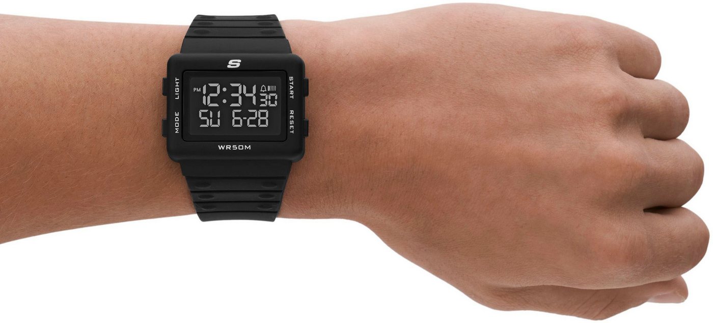 Skechers Chronograph LARSON SR1077, Quarzuhr, Armbanduhr, Herrenuhr, Silikonarmband, digital, Wochentag – Bild 3 von 3