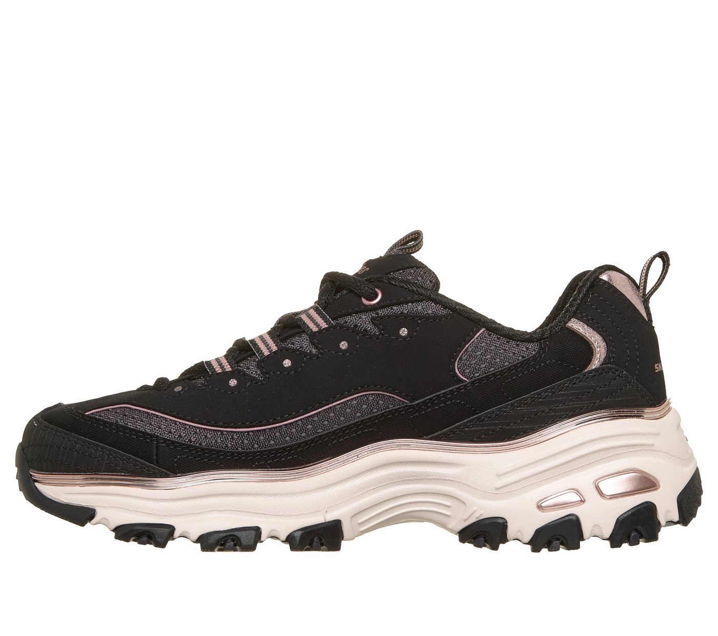 Skechers D'LITES- Sneaker Schnürschuh, Freizeitsneaker mit Glitzerdetails – Bild 5 von 5