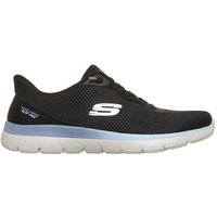 SKECHERS Damen Slipper Da ENGINEERED MESH FLAT KNOTTED BUNGEE, Größe 40 in Schwarz