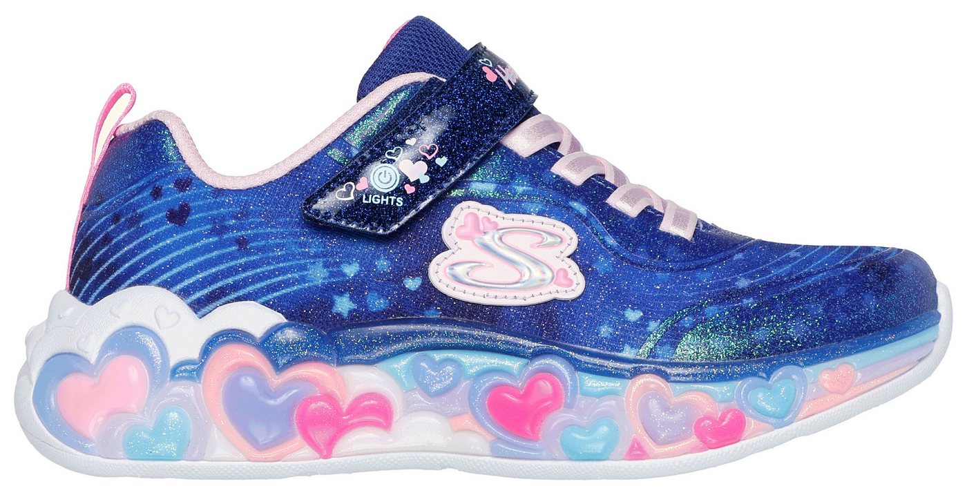 Skechers ETERNAL HEART LIGHTS Sneaker Blink,-Klettschuh mit Herz-Applikation, Größenschablone zum Download – Bild 4 von 5