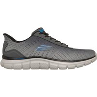 SKECHERS Herren Slipper Track – Revno, Größe 45 in Grau
