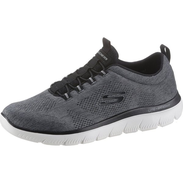Skechers SUMMITS Slip-On Sneaker Freizeitschuh, Slipper, Komfortschuh mit elastischer Bungee-Schnürung