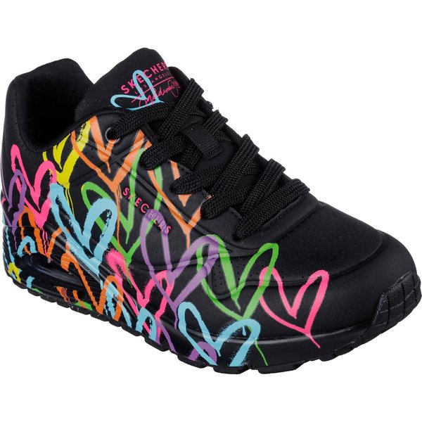 Skechers UNO - HIGHLIGHT LOVE Sneaker, Freizeitschuh, Halbschuh, Schnürschuh mit Herzchen-Print