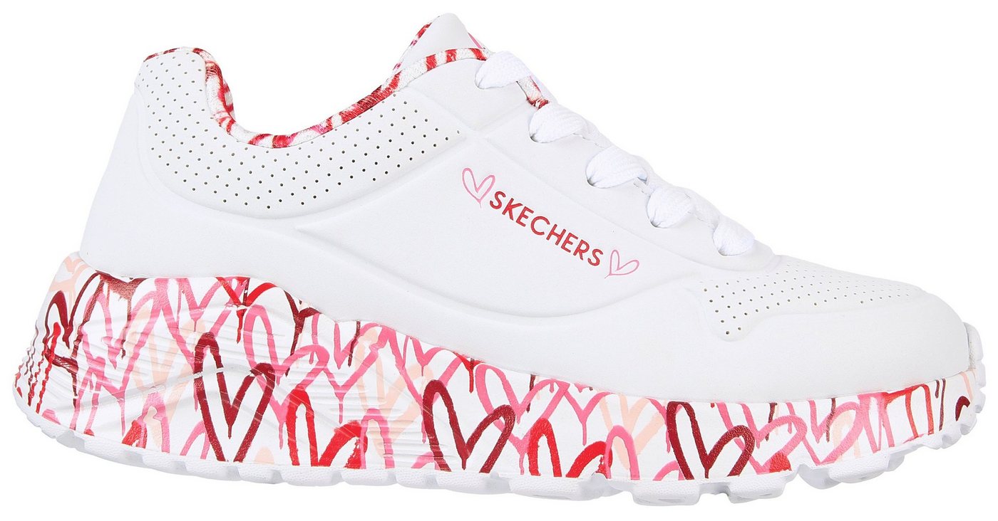 Skechers UNO LITE-LOVELY LUV Sneaker, Schnürschuh mit bedruckter Sohle, Größenschablone zum Download – Bild 5 von 5