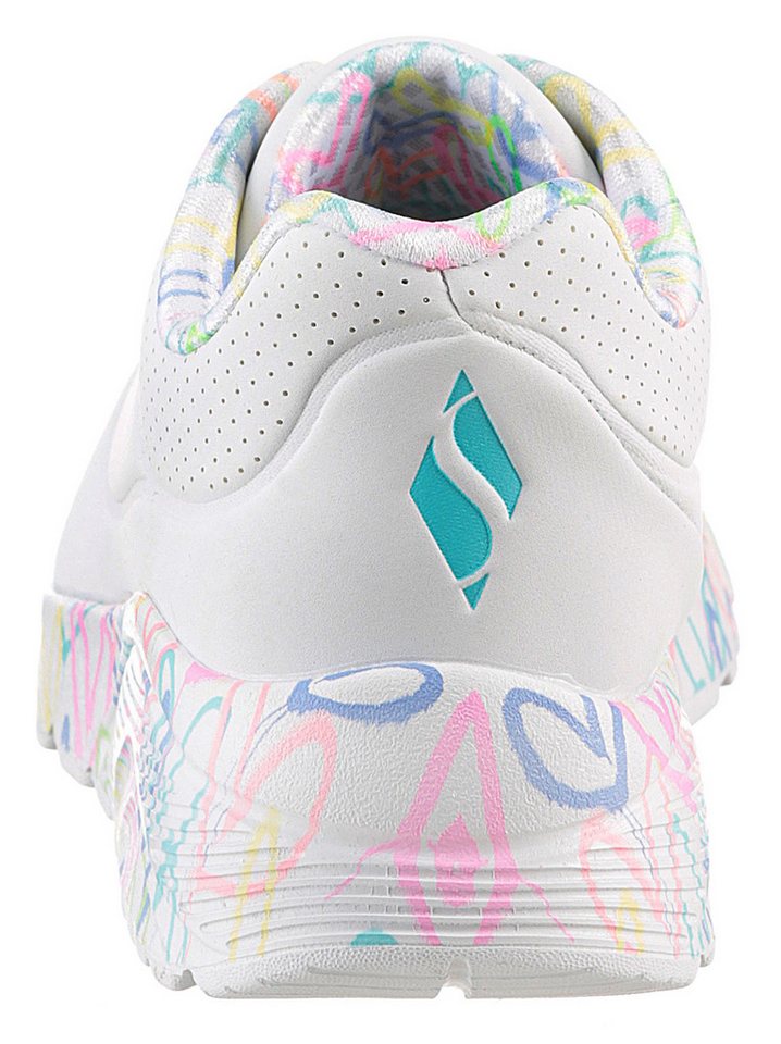 Skechers UNO LITE-LOVELY LUV Sneaker, Schnürschuh mit bedruckter Sohle, Größenschablone zum Download – Bild 3 von 5