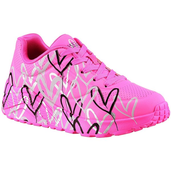 Skechers UNO LITE-METALLIC LOVE Sneaker, Keil,-Schnürschuh, Skech-Air Funktion, Größenschablone zum Download