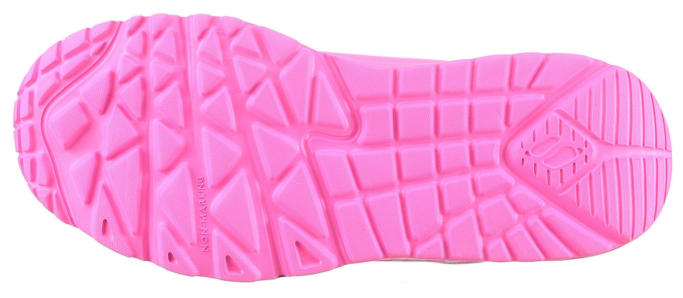 Skechers UNO LITE-METALLIC LOVE Sneaker, Keil,-Schnürschuh, Skech-Air Funktion, Größenschablone zum Download – Bild 4 von 5