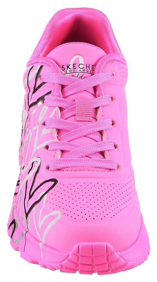 Skechers UNO LITE-METALLIC LOVE Sneaker, Keil,-Schnürschuh, Skech-Air Funktion, Größenschablone zum Download – Bild 5 von 5