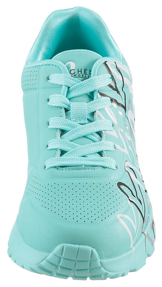 Skechers UNO LITE-METALLIC LOVE Sneaker, Keil,-Schnürschuh, Skech-Air Funktion, Größenschablone zum Download – Bild 5 von 5