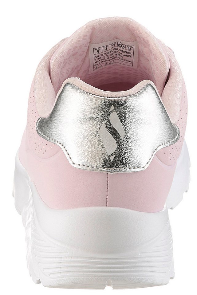 Skechers UNO LITE Sneaker, Schnür,-Plateausneaker mit Metallic, Größenschablone zum Download – Bild 3 von 5
