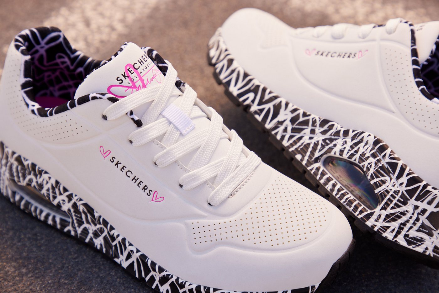Skechers UNO LOVING LOVE Sneaker Freizeitschuh, Halbschuh, Schnürschuh mit Luftkammersohle – Bild 2 von 5