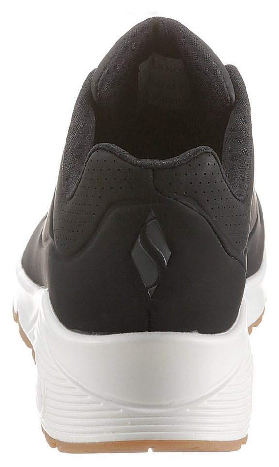 Skechers Uno - Stand on Air Wedgesneaker Freizeitschuh, Halbschuh, Schnürschuh mit feiner Perforation – Bild 3 von 5