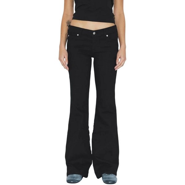 Dr. Denim Skinny-fit-Jeans Jeans Dr.Denim Kily Low Bootcut - Solid black Bootcut-Bein