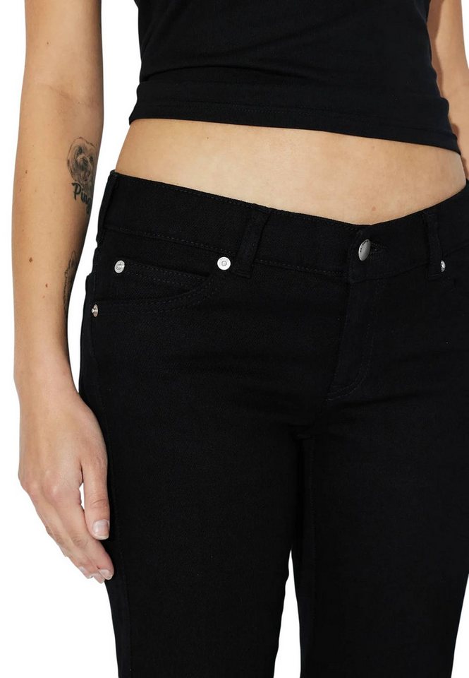Dr. Denim Skinny-fit-Jeans Jeans Dr.Denim Kily Low Bootcut - Solid black Bootcut-Bein – Bild 4 von 4
