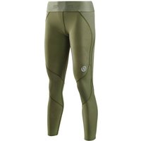 SKINS 7/8-Lauftights S3 Long Tights, Größe XS in Grün