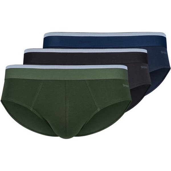 Skiny Brasilslip Cotton Multipack (3er Pack) klassisch, basic, elastisch, bequem, kein Einschneiden, Baumwollmix