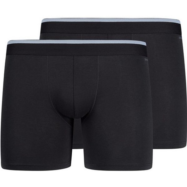 Skiny Lange Unterhose Cotton Multipack (2er Pack) bequem, elastisch, basic, weich, Baumwollmix