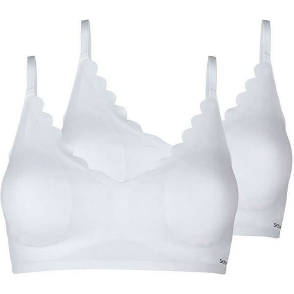 Skiny Set: Bügelloser BH 2er Pack Damen Bustier mit herausnehmbare Pads (Packung, 2-tlg) Unterbrustband