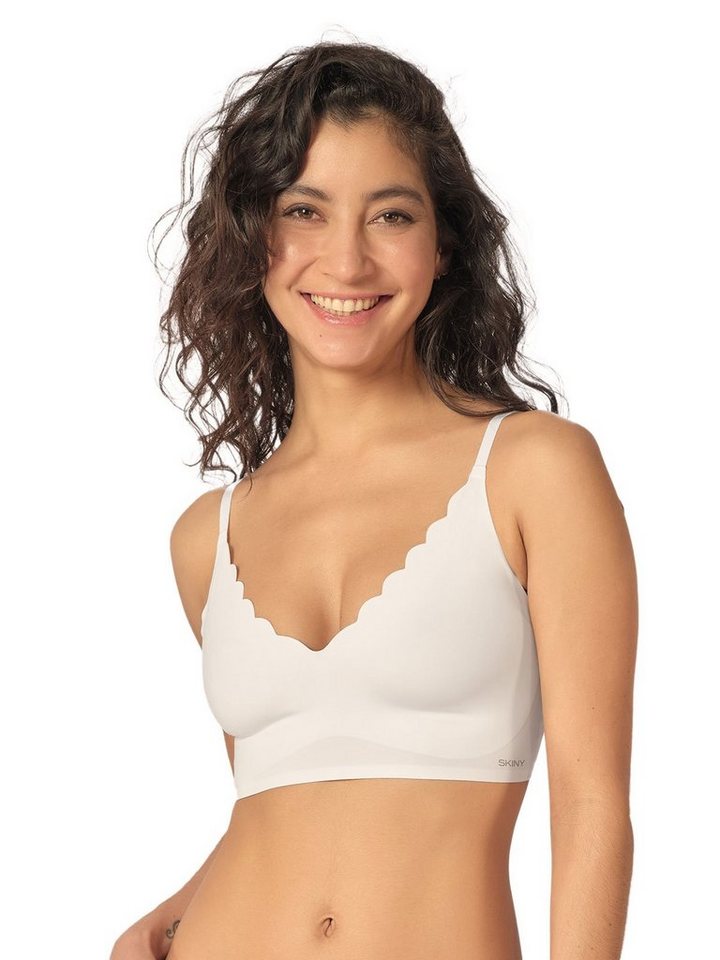 Skiny Set: Bügelloser BH 2er Pack Damen Bustier mit herausnehmbare Pads (Packung, 2-tlg) Unterbrustband – Bild 2 von 5