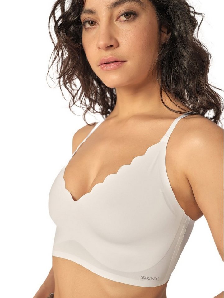 Skiny Set: Bügelloser BH 2er Pack Damen Bustier mit herausnehmbare Pads (Packung, 2-tlg) Unterbrustband – Bild 4 von 5