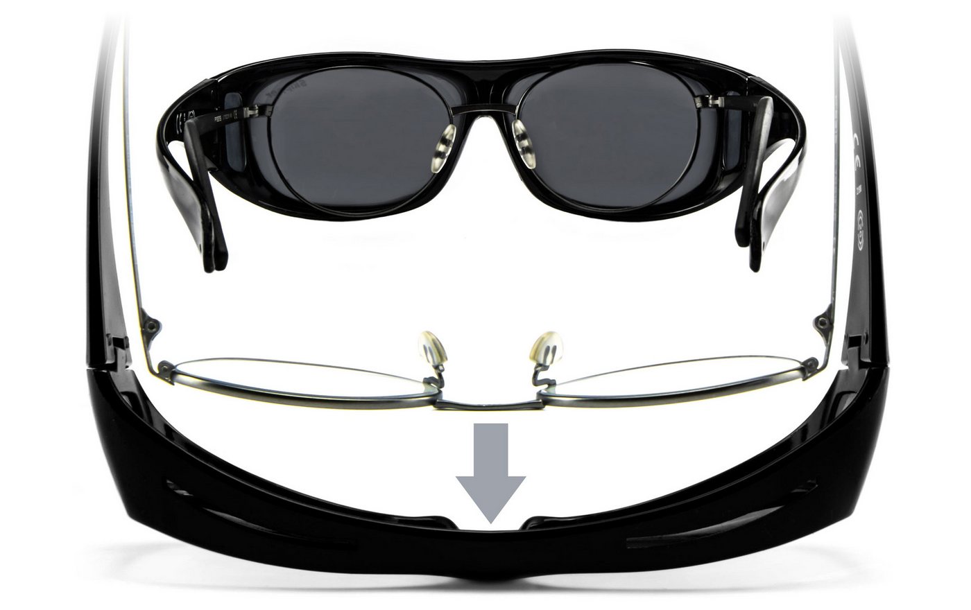 SKIPPER - polarized eyewear Sonnenbrille Skipper 11.0 Überziehbrille nicht in Box Überbrille – Bild 5 von 5