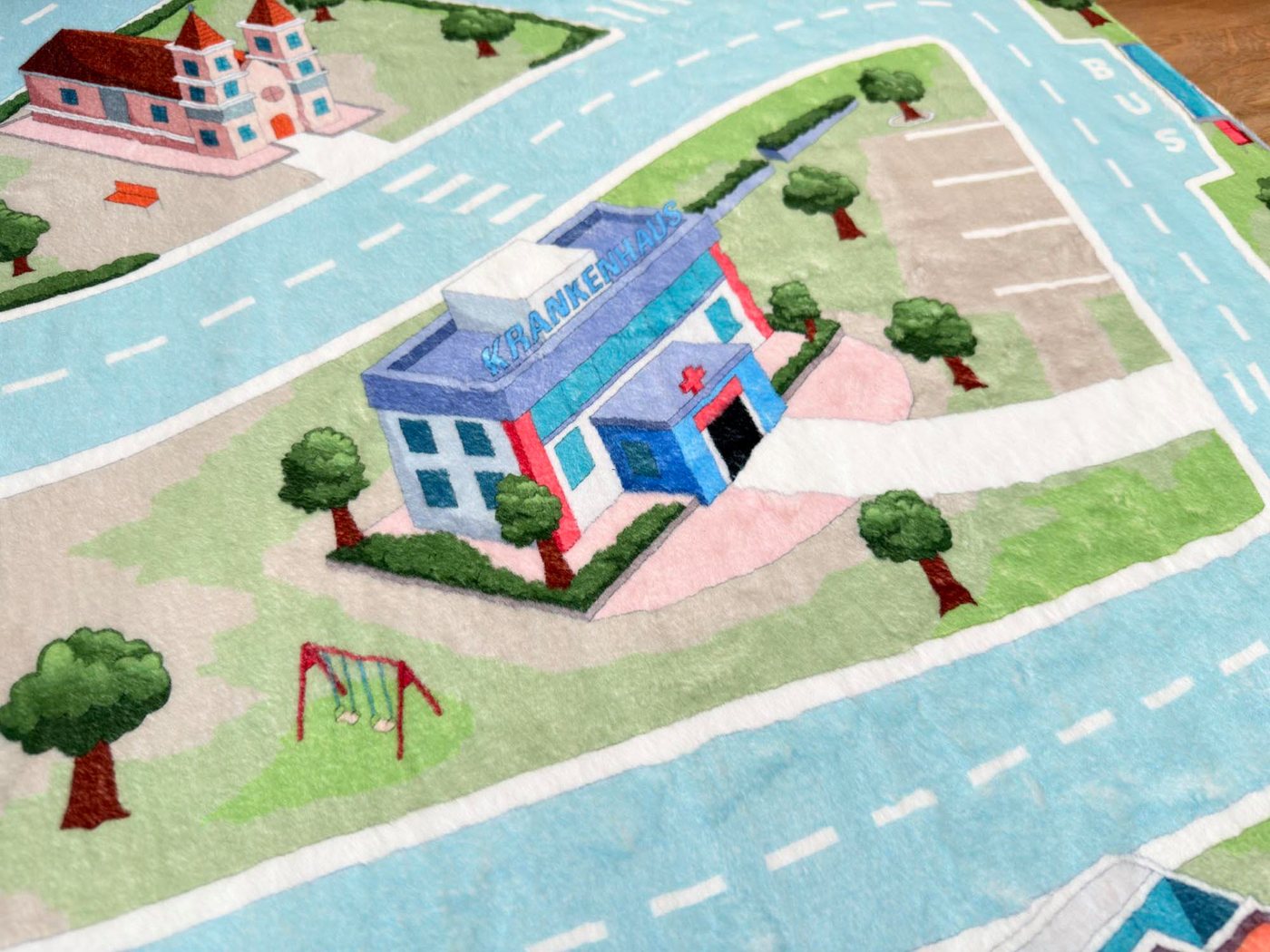 SkippiDoo Kinderteppich Straßenteppich Spielteppich Kinderzimmer Teppich Autoteppich, rechteckig, Höhe: 5 mm, keine sich wiederholende Motive, Antirutsch – Bild 4 von 5