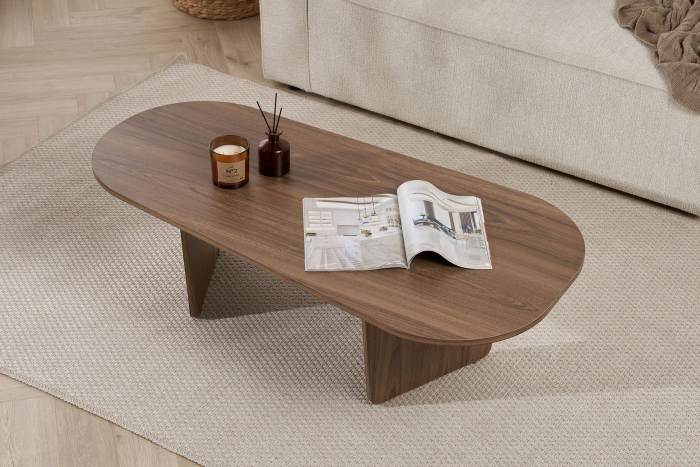 Skye Decor Couchtisch Ovalis (1 Tisch), Ovale Tischplatte – Bild 4 von 5