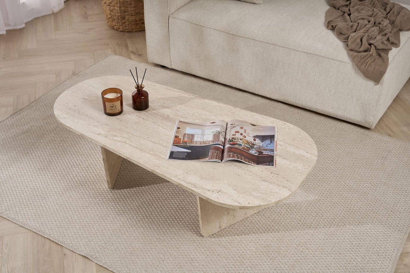 Skye Decor Couchtisch Ovalis (1 Tisch), Ovale Tischplatte – Bild 4 von 5