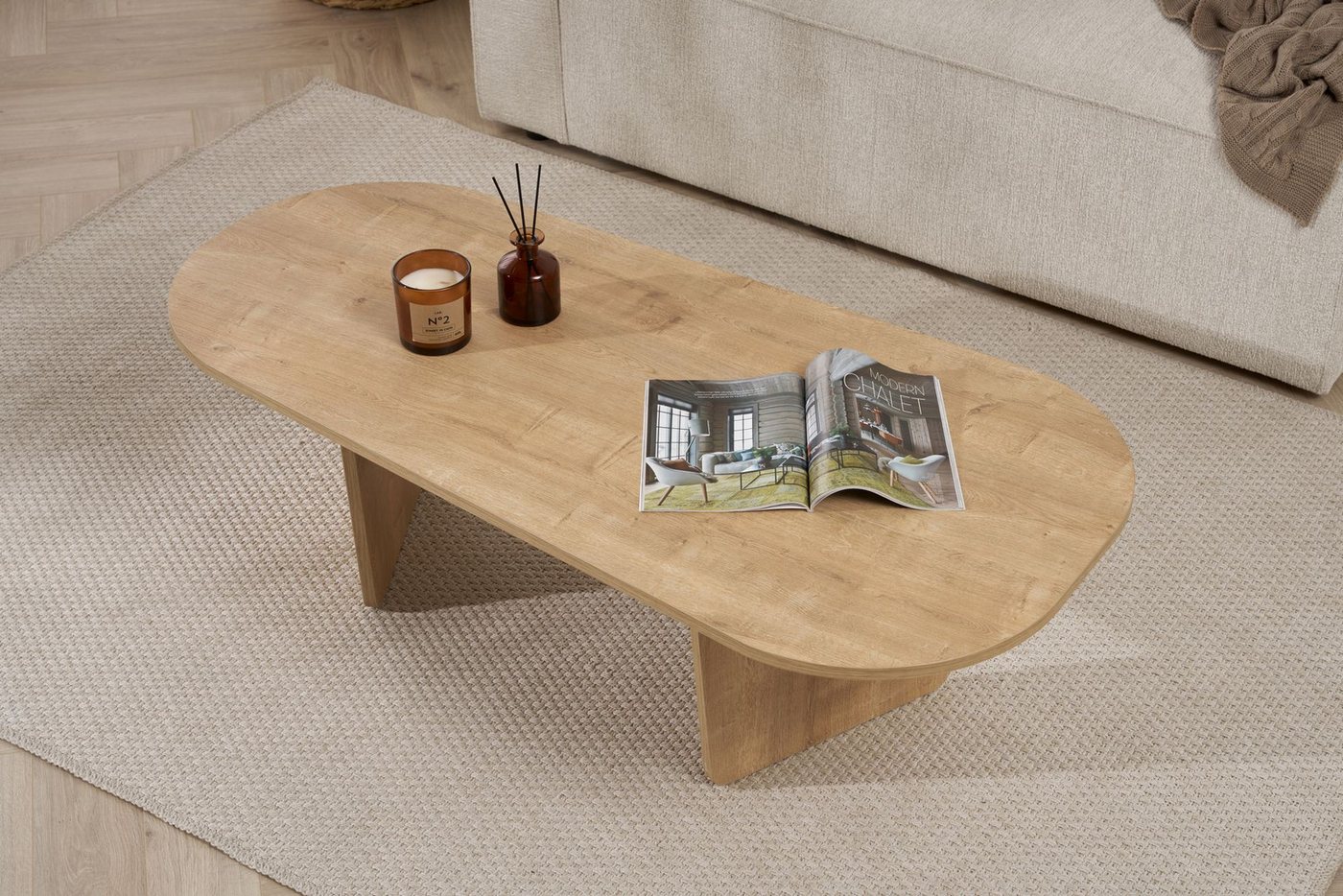 Skye Decor Couchtisch Ovalis (1 Tisch), Ovale Tischplatte – Bild 4 von 5