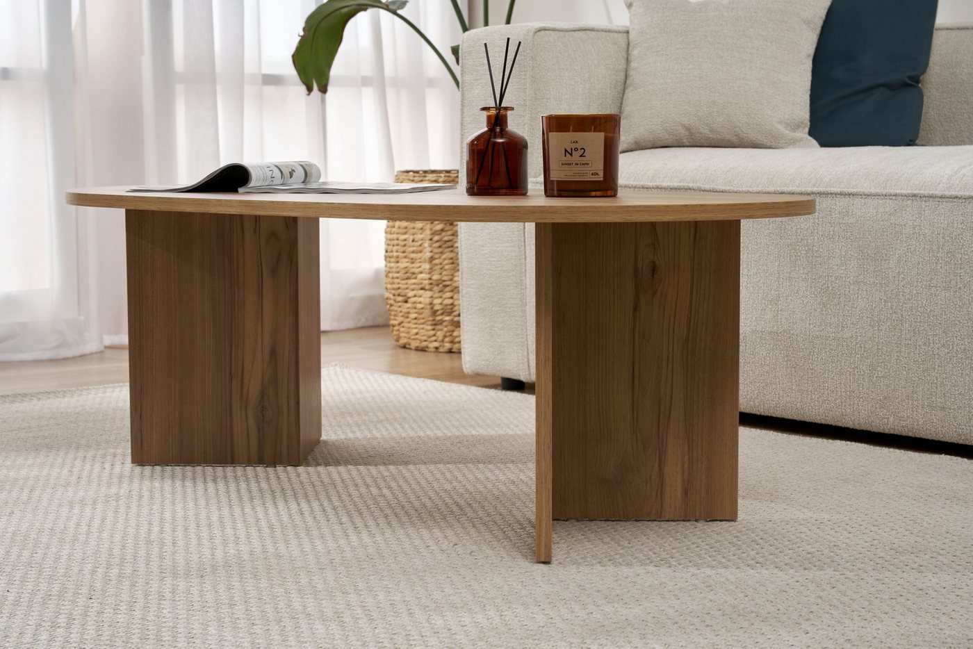 Skye Decor Couchtisch Sable (1-St., 1-tlg), oval – moderner Wohnzimmertisch für Wohnzimmer – Bild 5 von 5