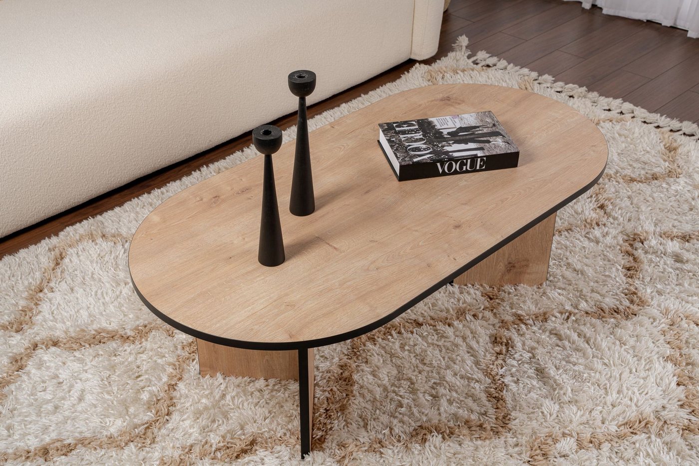 Skye Decor Couchtisch Sable (1-St., 1-tlg), oval – moderner Wohnzimmertisch für Wohnzimmer – Bild 4 von 5