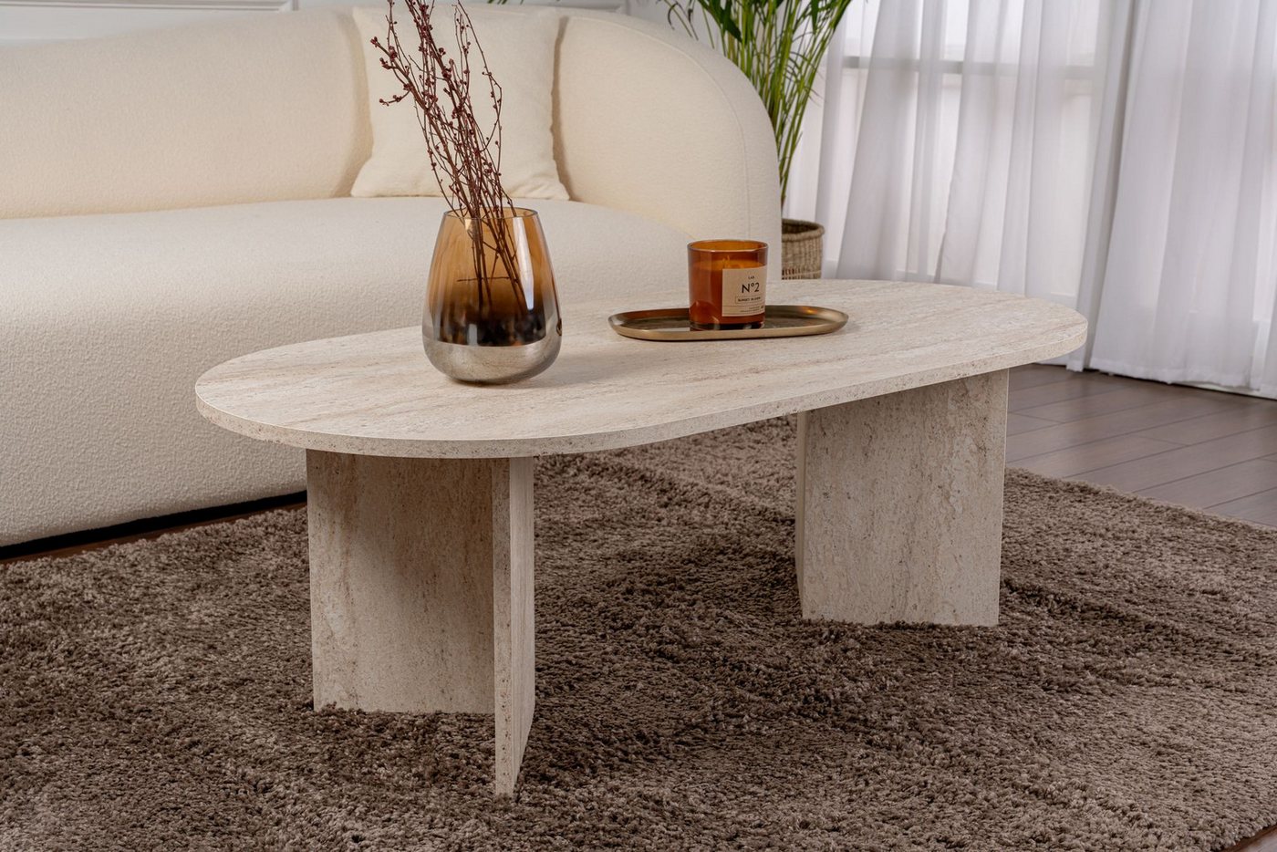 Skye Decor Couchtisch Sable (1-St., 1-tlg), oval – moderner Wohnzimmertisch für Wohnzimmer – Bild 2 von 5