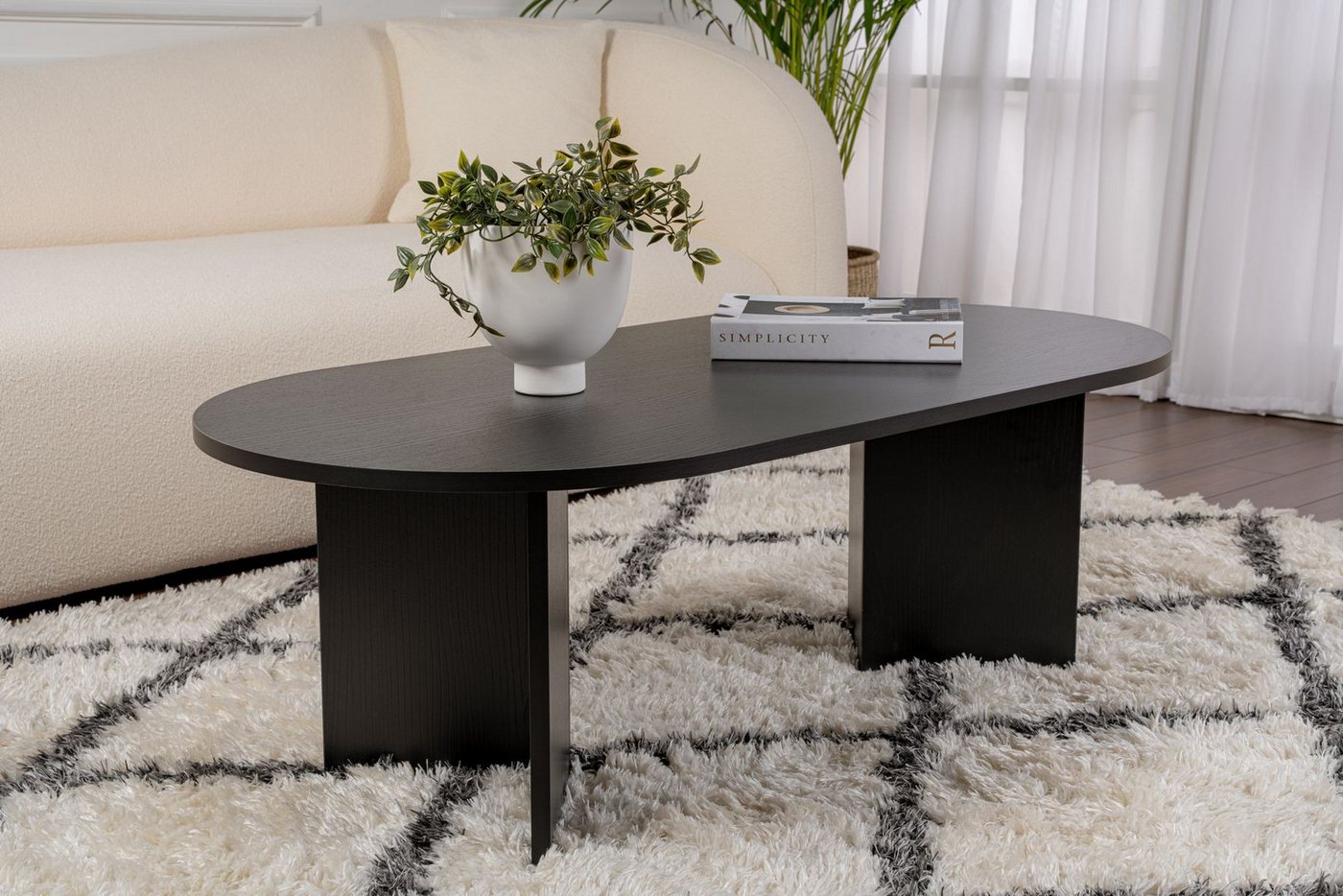 Skye Decor Couchtisch Sable (1-St., 1-tlg), oval – moderner Wohnzimmertisch für Wohnzimmer – Bild 2 von 5