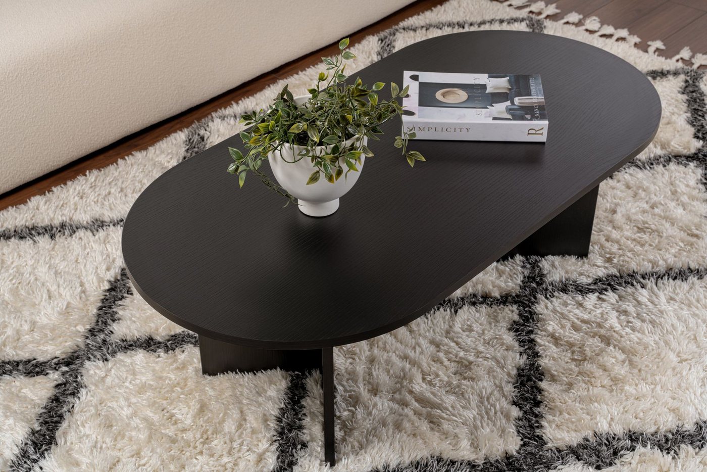 Skye Decor Couchtisch Sable (1-St., 1-tlg), oval – moderner Wohnzimmertisch für Wohnzimmer – Bild 4 von 5